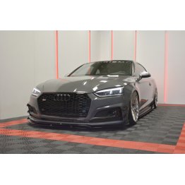 Накладка сплиттер на передний бампер на Audi S5 B9